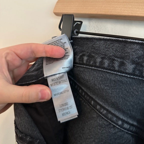 AGOLDE High Rise 90s Pinch Jeans - Black- Size 23 - Picture 12 of 14